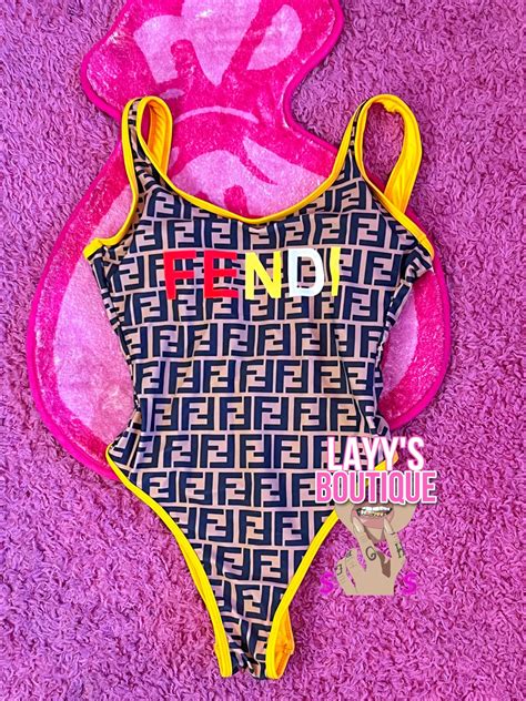 cheap fendi bathing suit|fendi neon bikini.